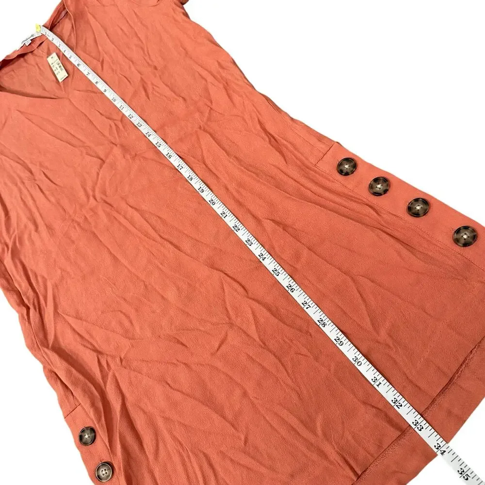 Madewell Women's Side-Button Easy Dress Sweet Dahlia Size S